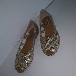 Steve Maden, Dian, Gold Flats, Size 10